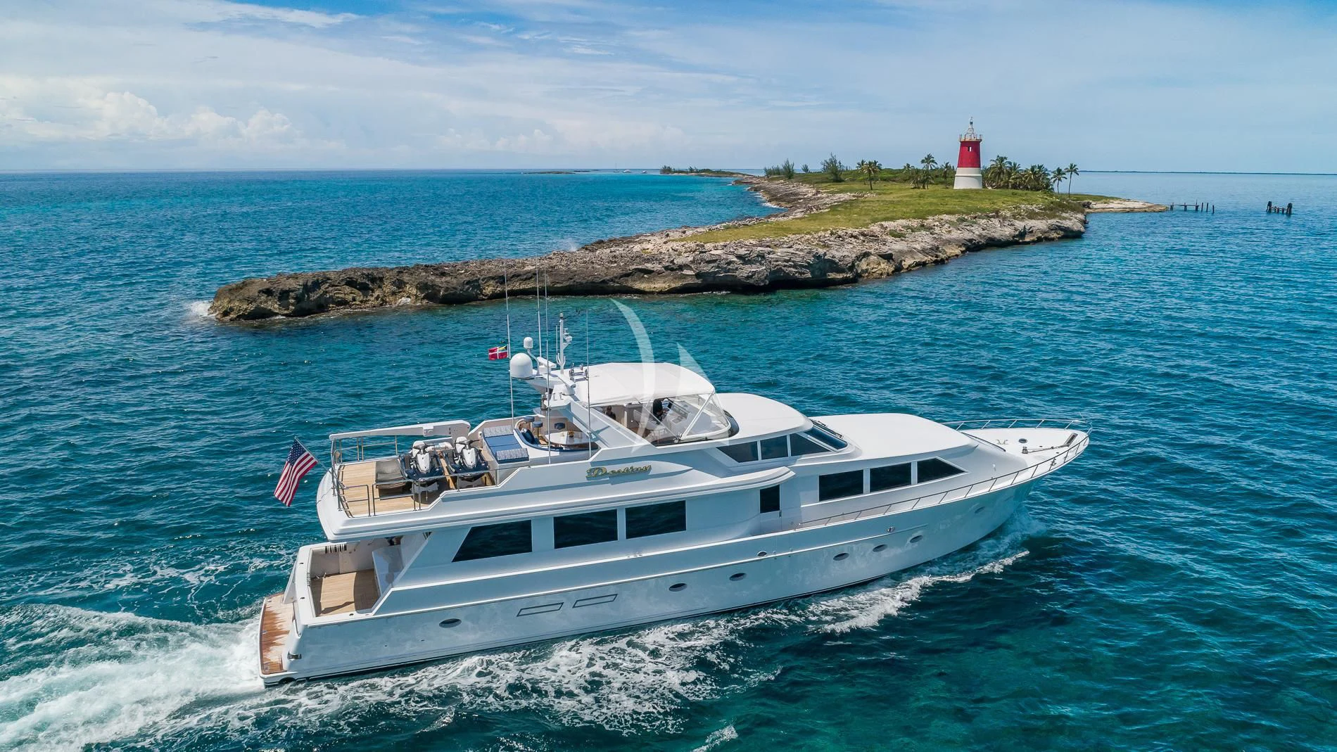 a boat on the water aboard DESTINY Yacht for Sale