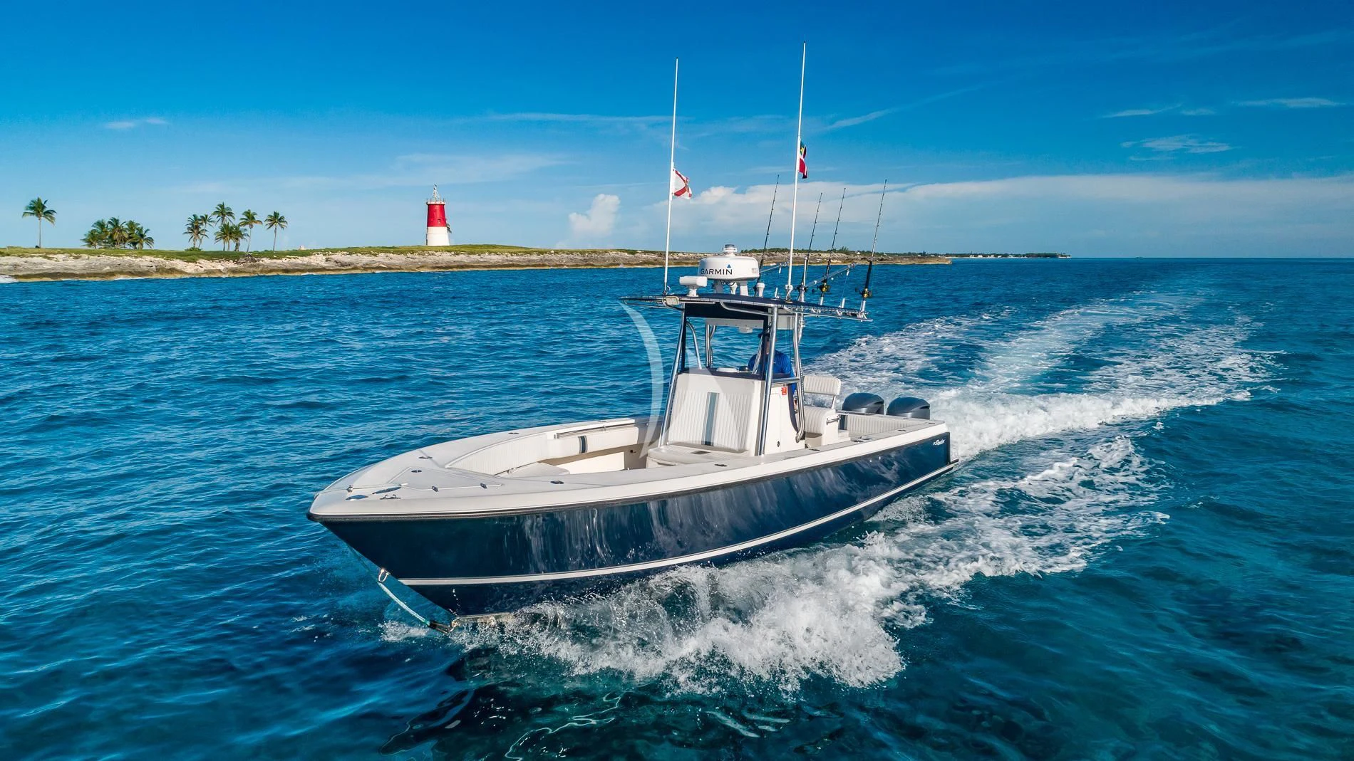 a boat on the water aboard DESTINY Yacht for Sale