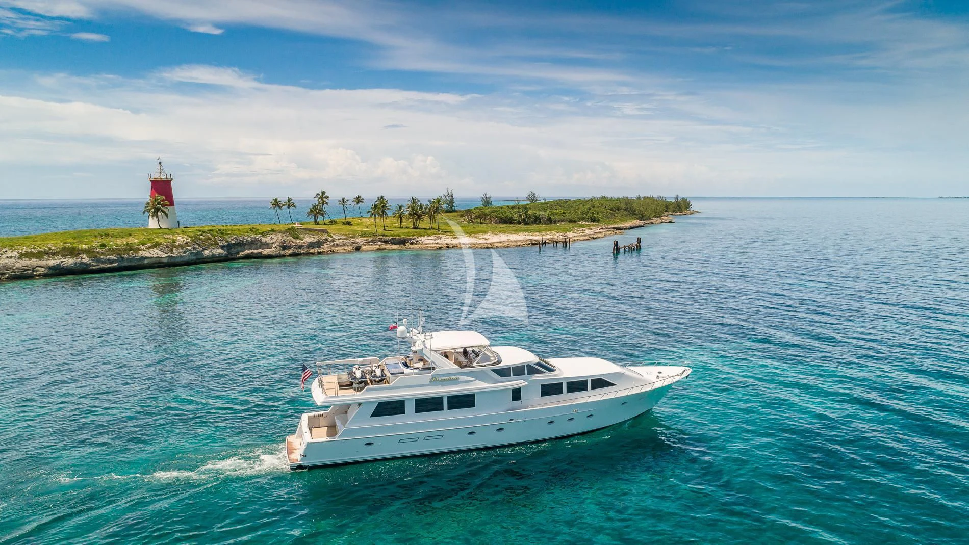 a boat on the water aboard DESTINY Yacht for Sale