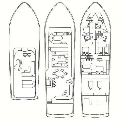 diagram aboard DESTINY Yacht for Sale