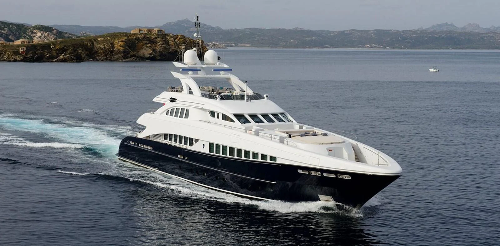 a boat on the water aboard MORDAN Yacht for Sale