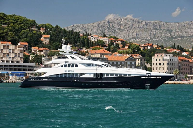 a boat on the water aboard MORDAN Yacht for Sale
