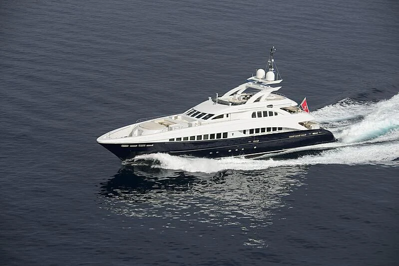a boat on the water aboard MORDAN Yacht for Sale