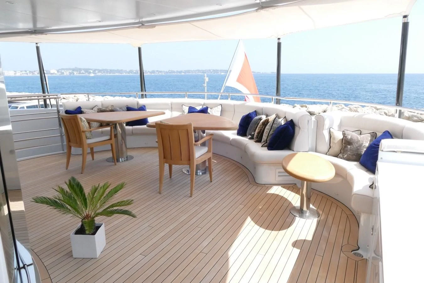 a room with a couch and chairs aboard MORDAN Yacht for Sale