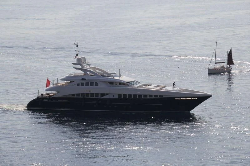 a large boat in the water aboard MORDAN Yacht for Sale