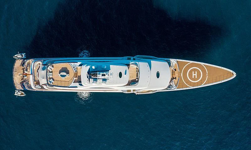 a space ship in the water aboard MORDAN Yacht for Sale