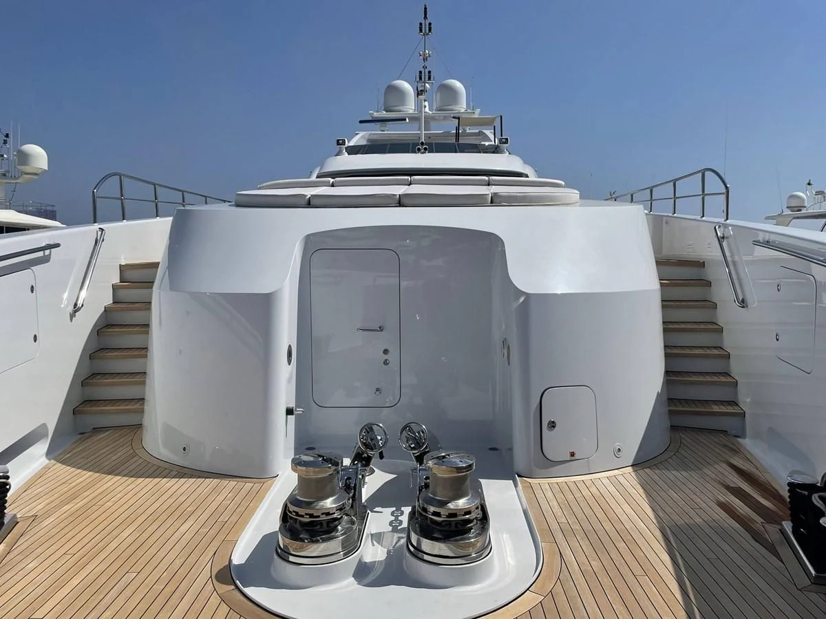 a large white machine aboard MORDAN Yacht for Sale