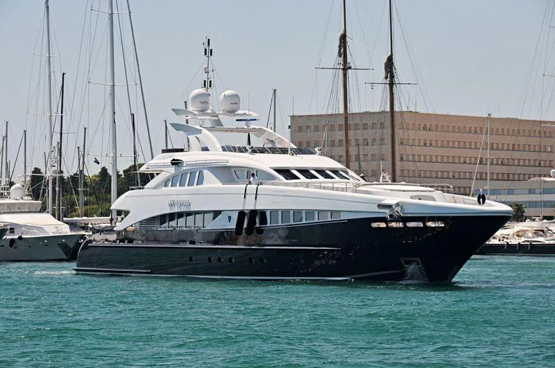a boat in the water aboard MORDAN Yacht for Sale