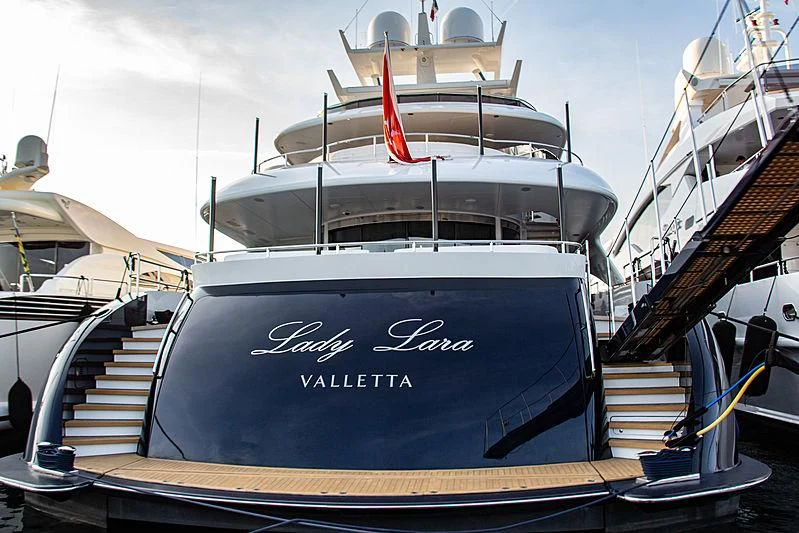a boat on a dock aboard MORDAN Yacht for Sale