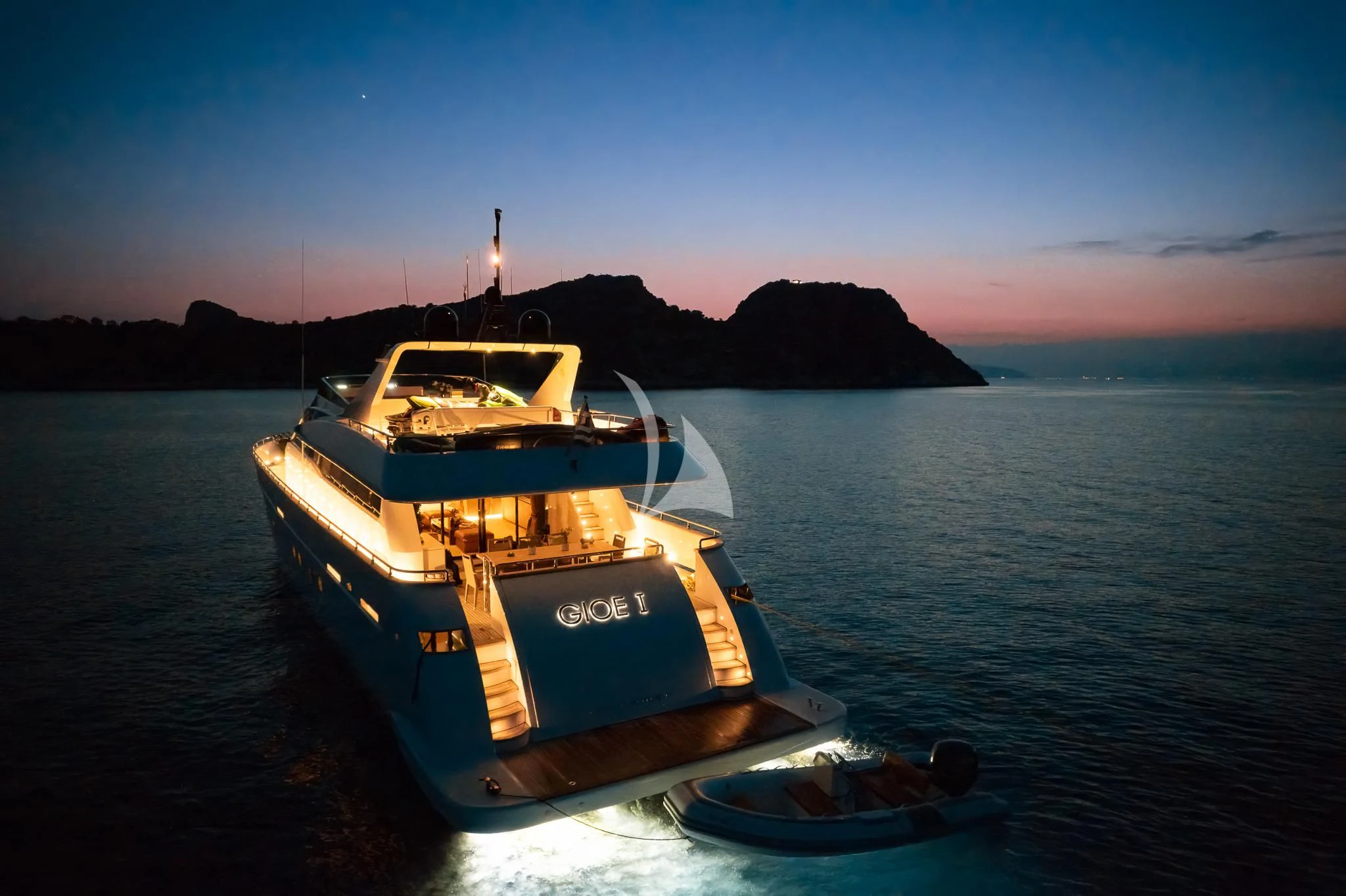 a boat on the water aboard GIOE I Yacht for Sale
