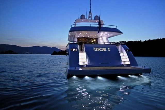 a boat on the water aboard GIOE I Yacht for Sale