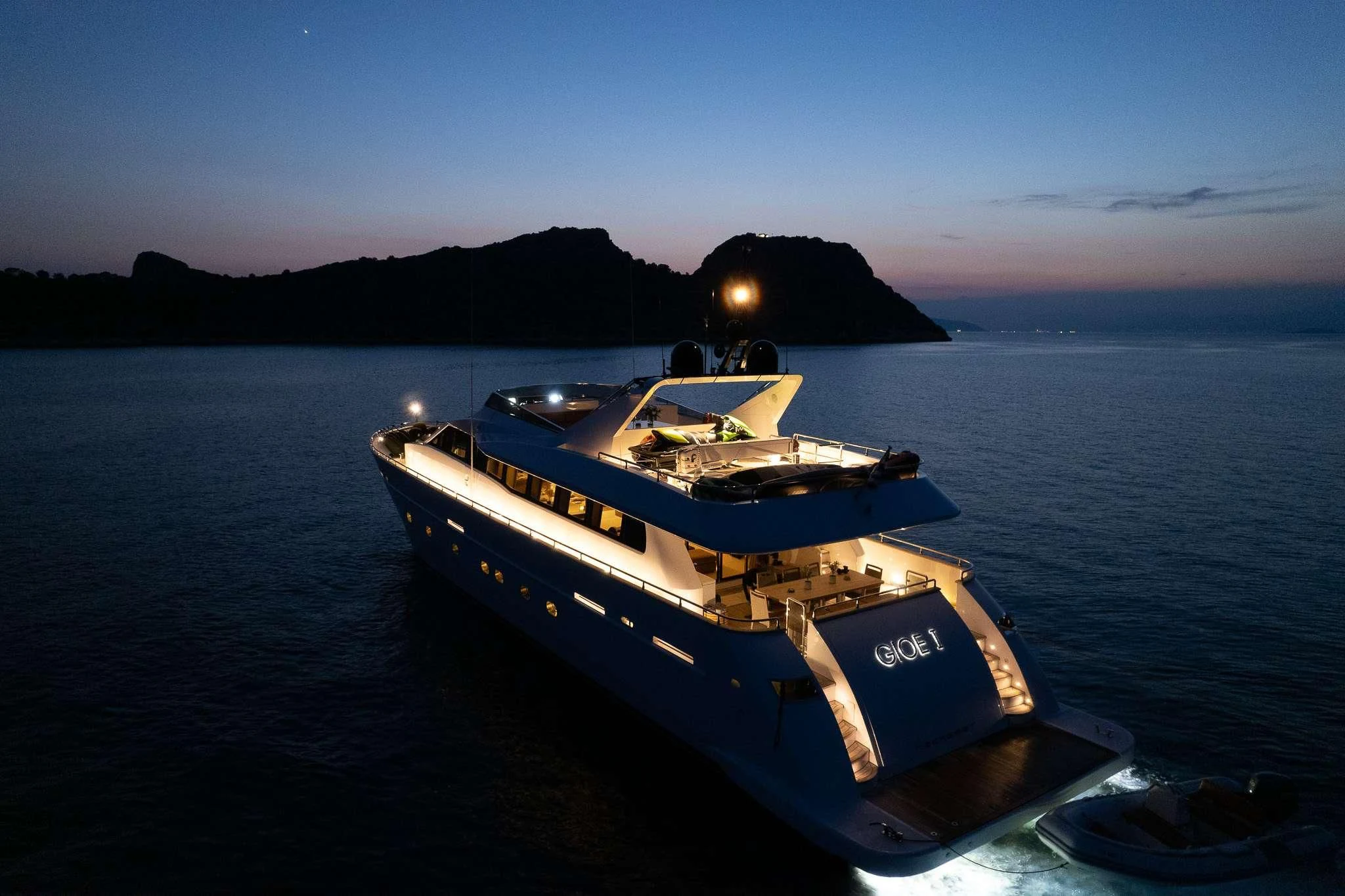 a boat on the water aboard GIOE I Yacht for Sale