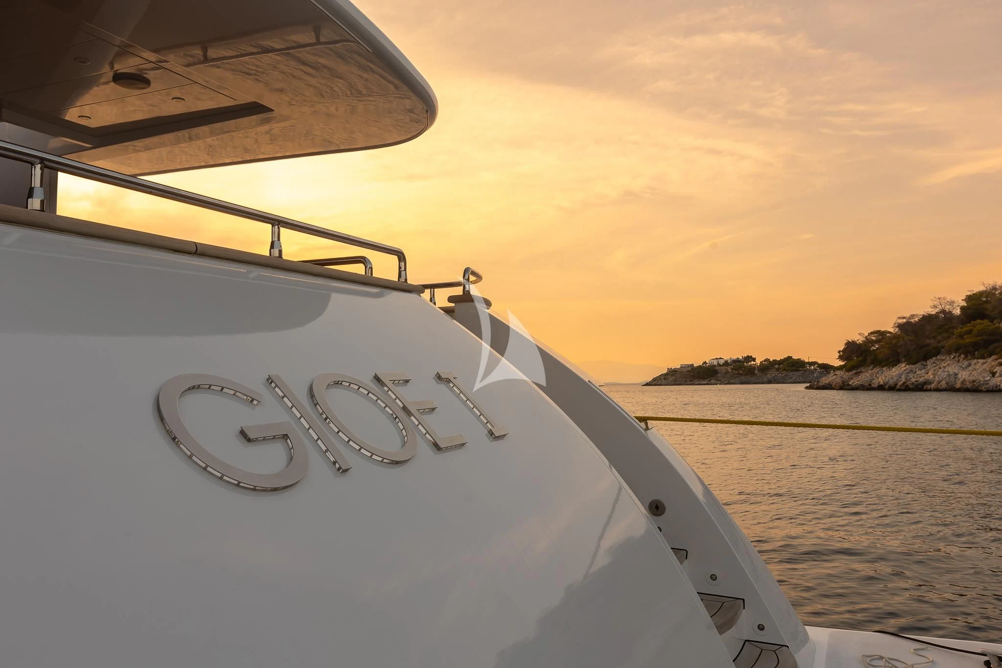 the front of a boat aboard GIOE I Yacht for Sale