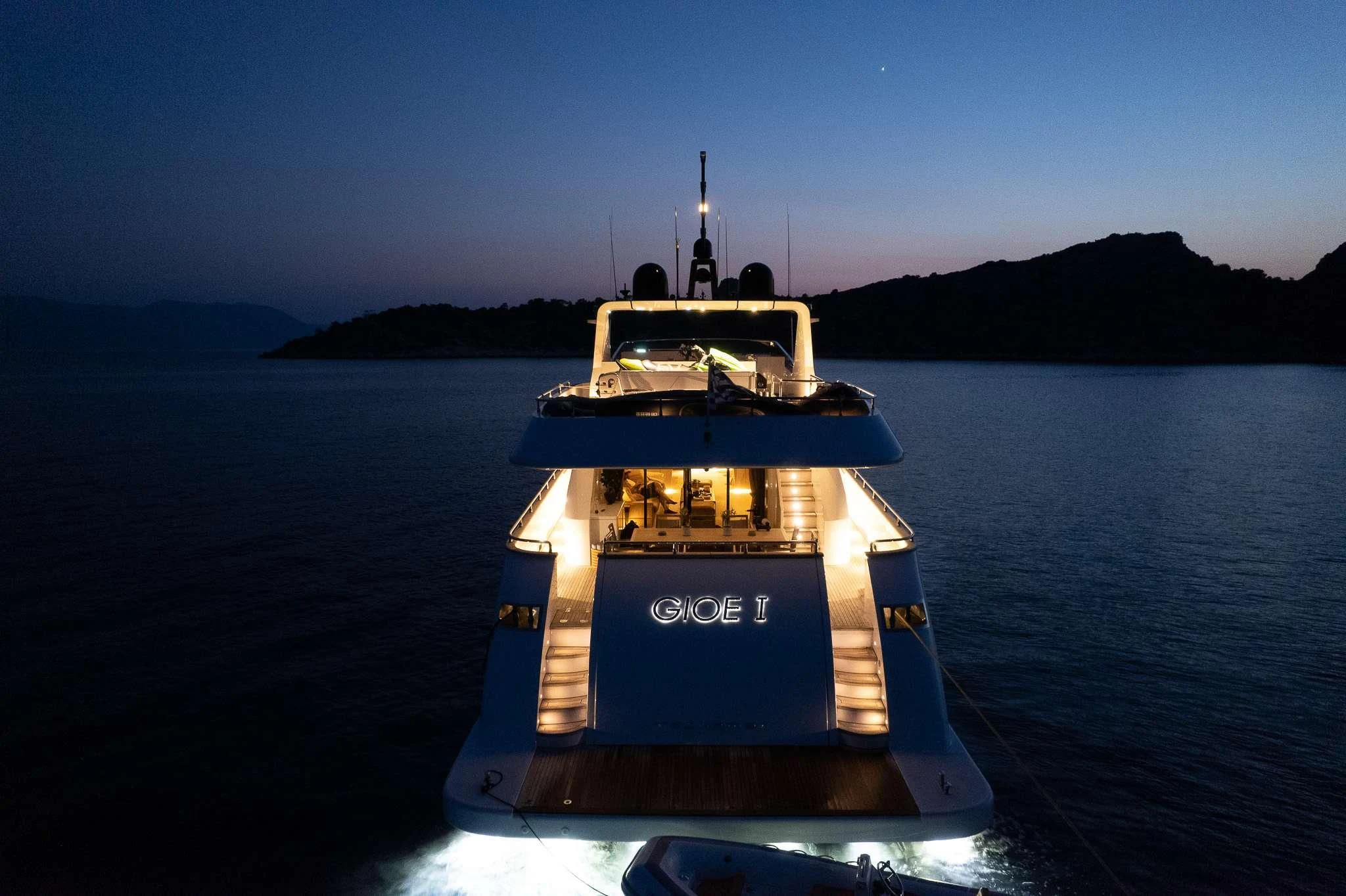 a boat on the water aboard GIOE I Yacht for Sale