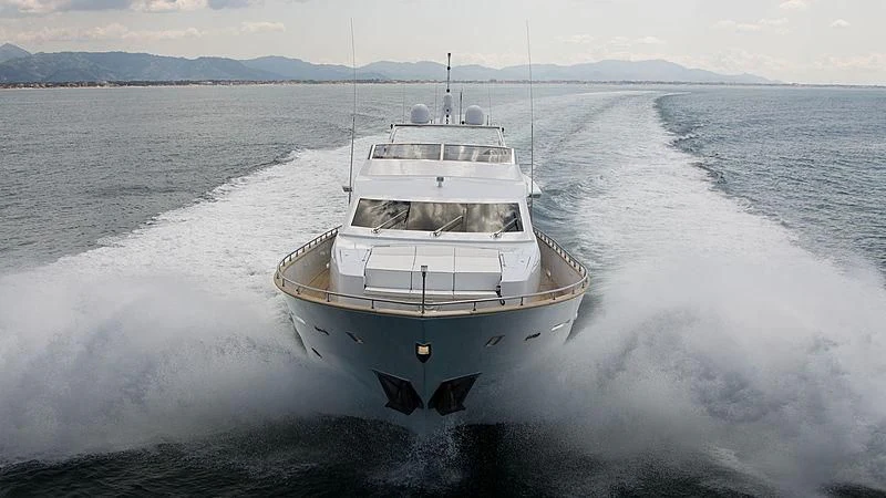 a boat in the water aboard GIOE I Yacht for Sale