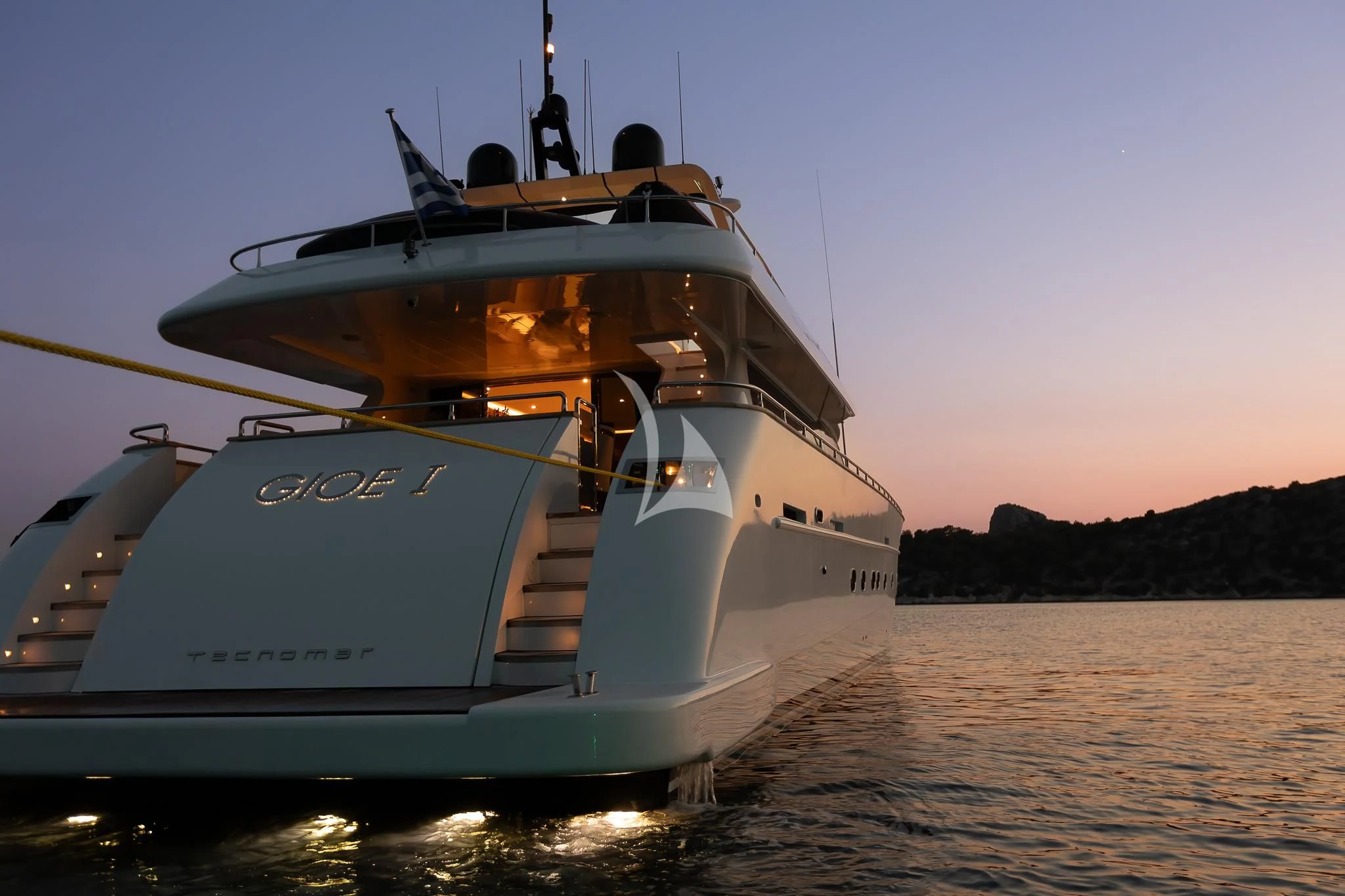 a boat on the water aboard GIOE I Yacht for Sale