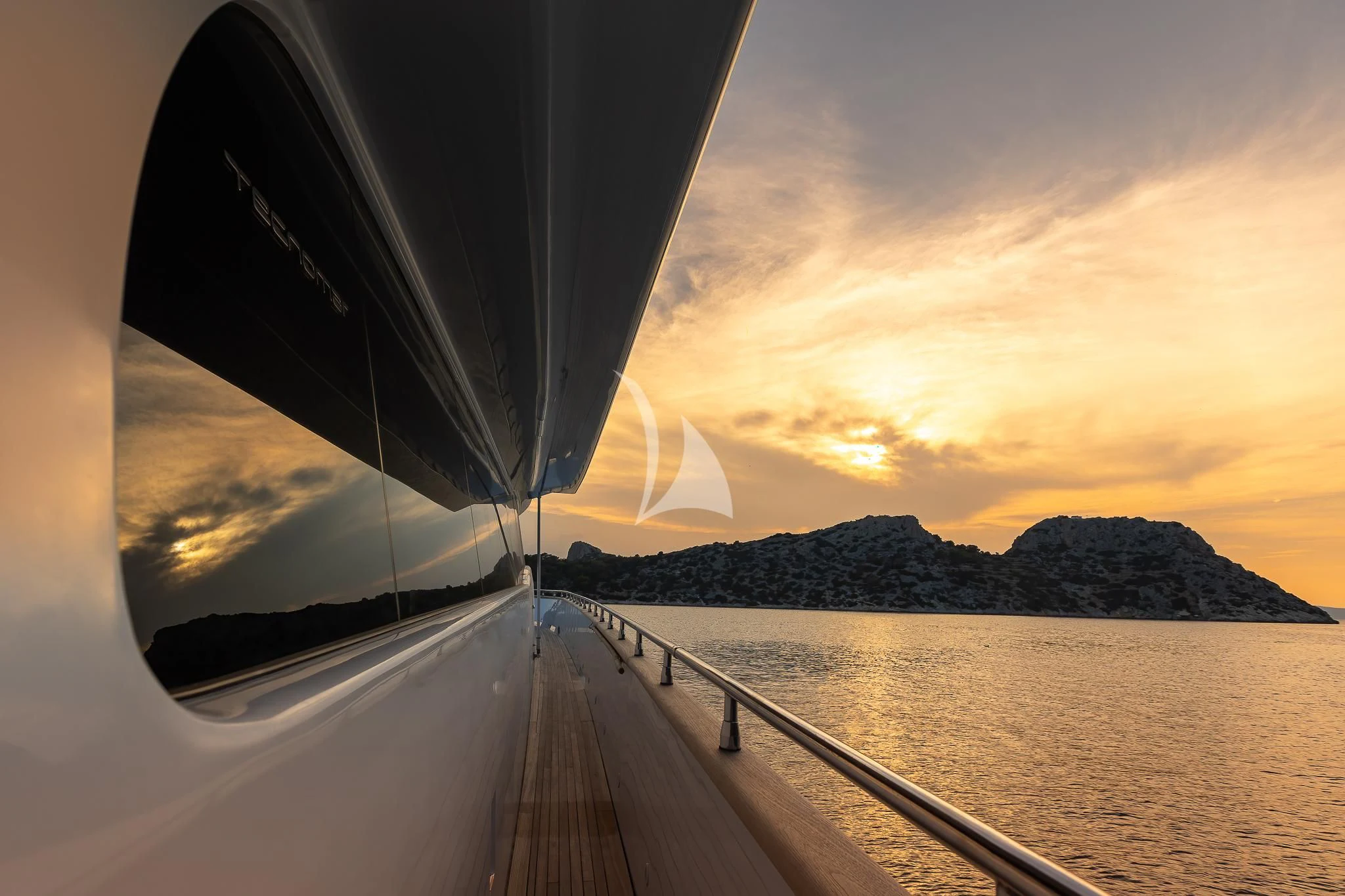 a boat on the water aboard GIOE I Yacht for Sale