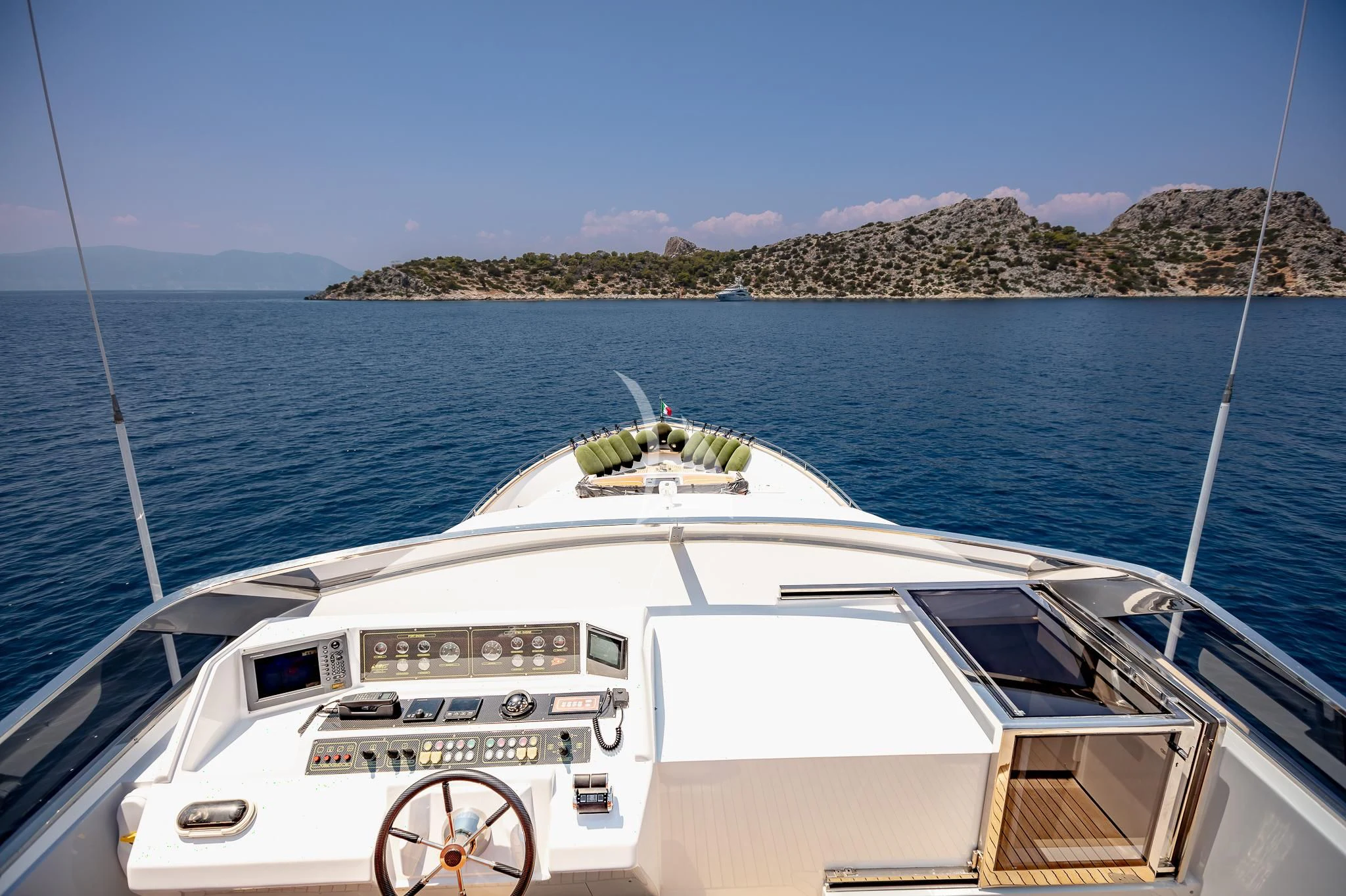 a boat on the water aboard GIOE I Yacht for Sale