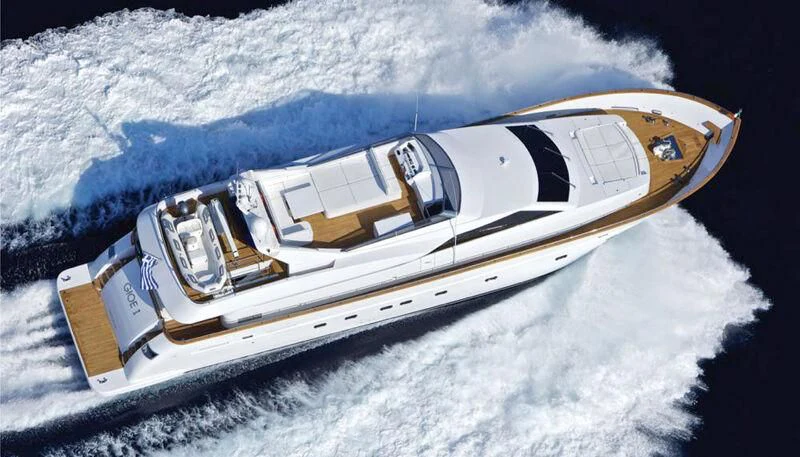a space ship in space aboard GIOE I Yacht for Sale