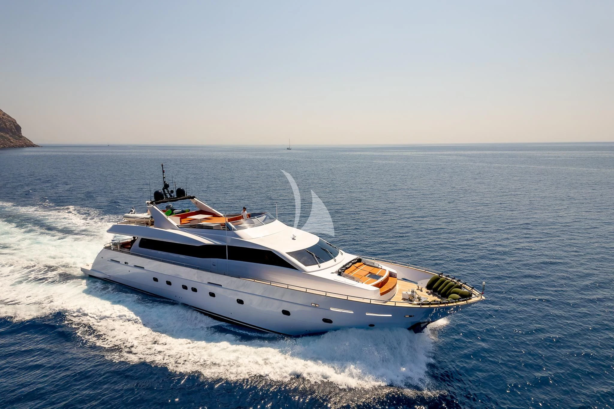 a boat on the water aboard GIOE I Yacht for Sale