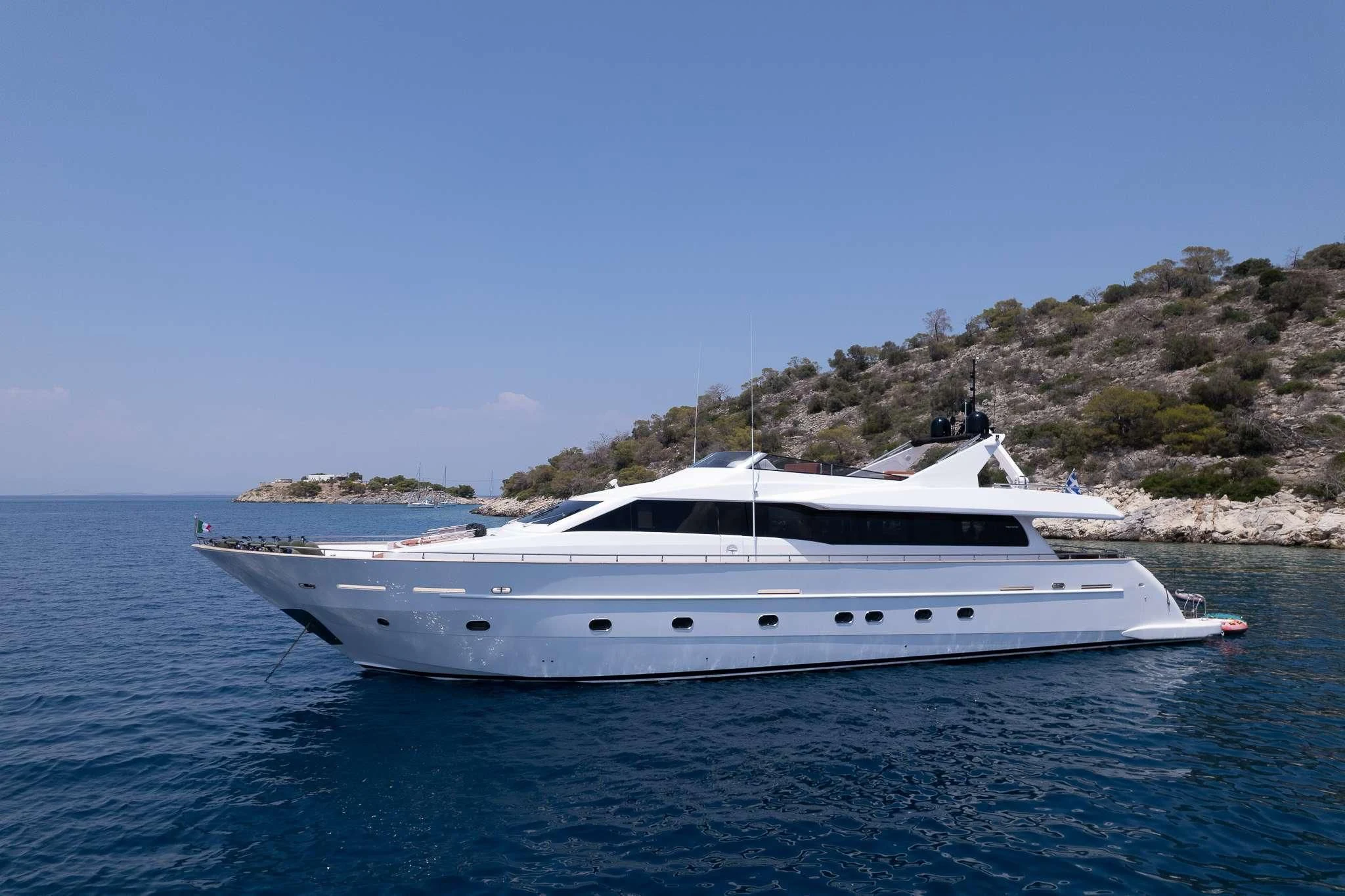 a boat on the water aboard GIOE I Yacht for Sale