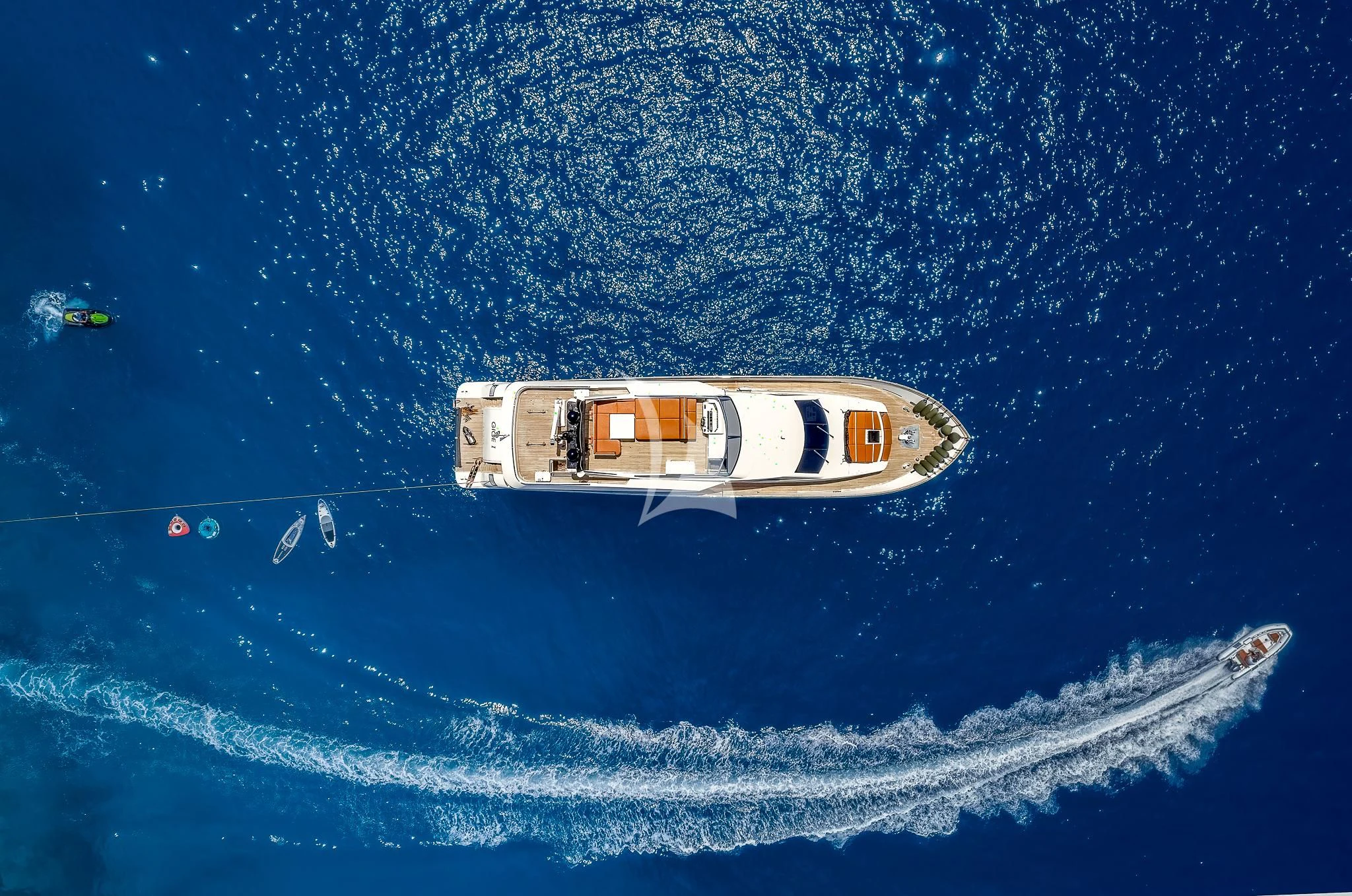 a boat in the water aboard GIOE I Yacht for Sale