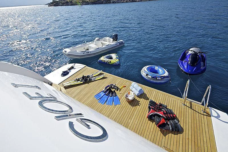 a boat on the water aboard GIOE I Yacht for Sale