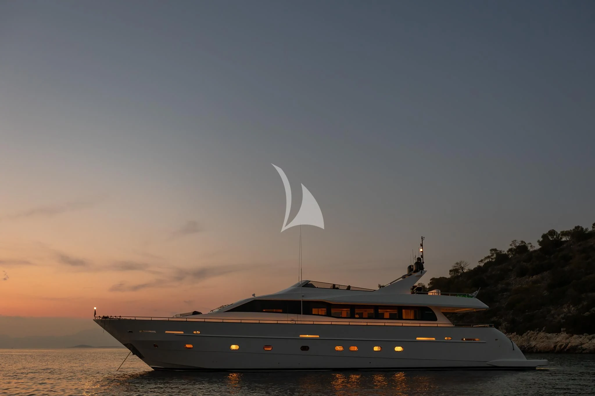 a boat on the water aboard GIOE I Yacht for Sale