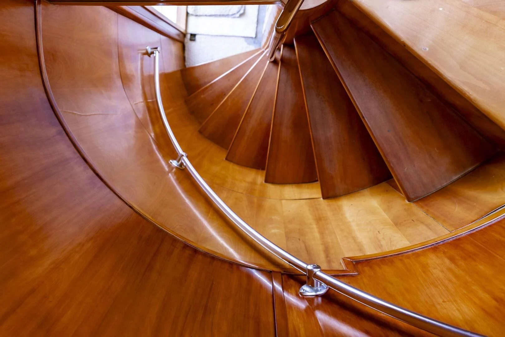 a wooden floor with a metal frame aboard REEL BUSY Yacht for Sale