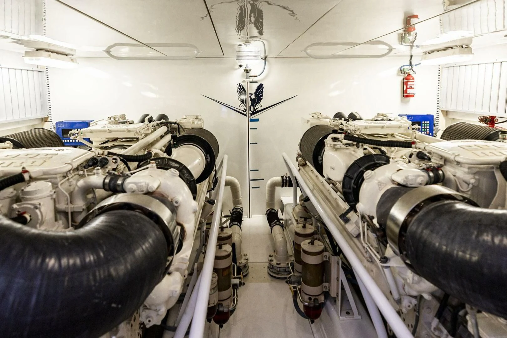 a room full of machinery aboard REEL BUSY Yacht for Sale