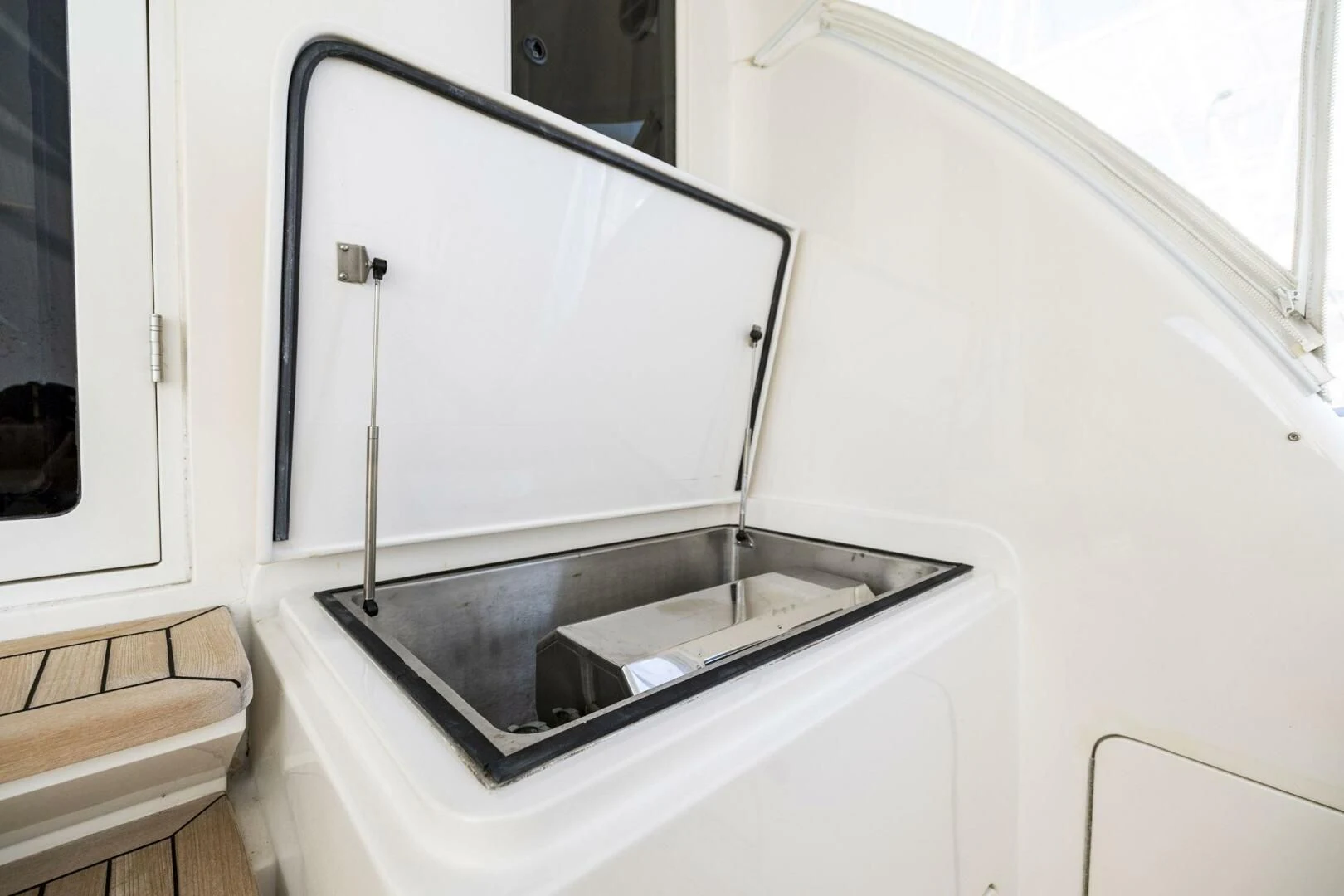 a white rectangular object with a black screen aboard REEL BUSY Yacht for Sale