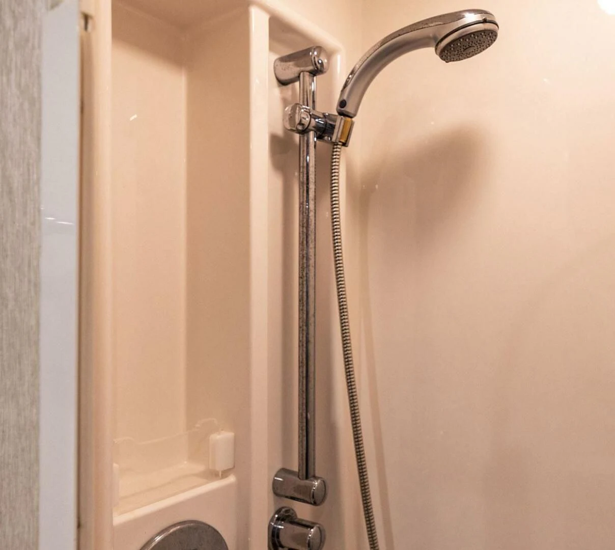 a shower with a glass door aboard REEL BUSY Yacht for Sale
