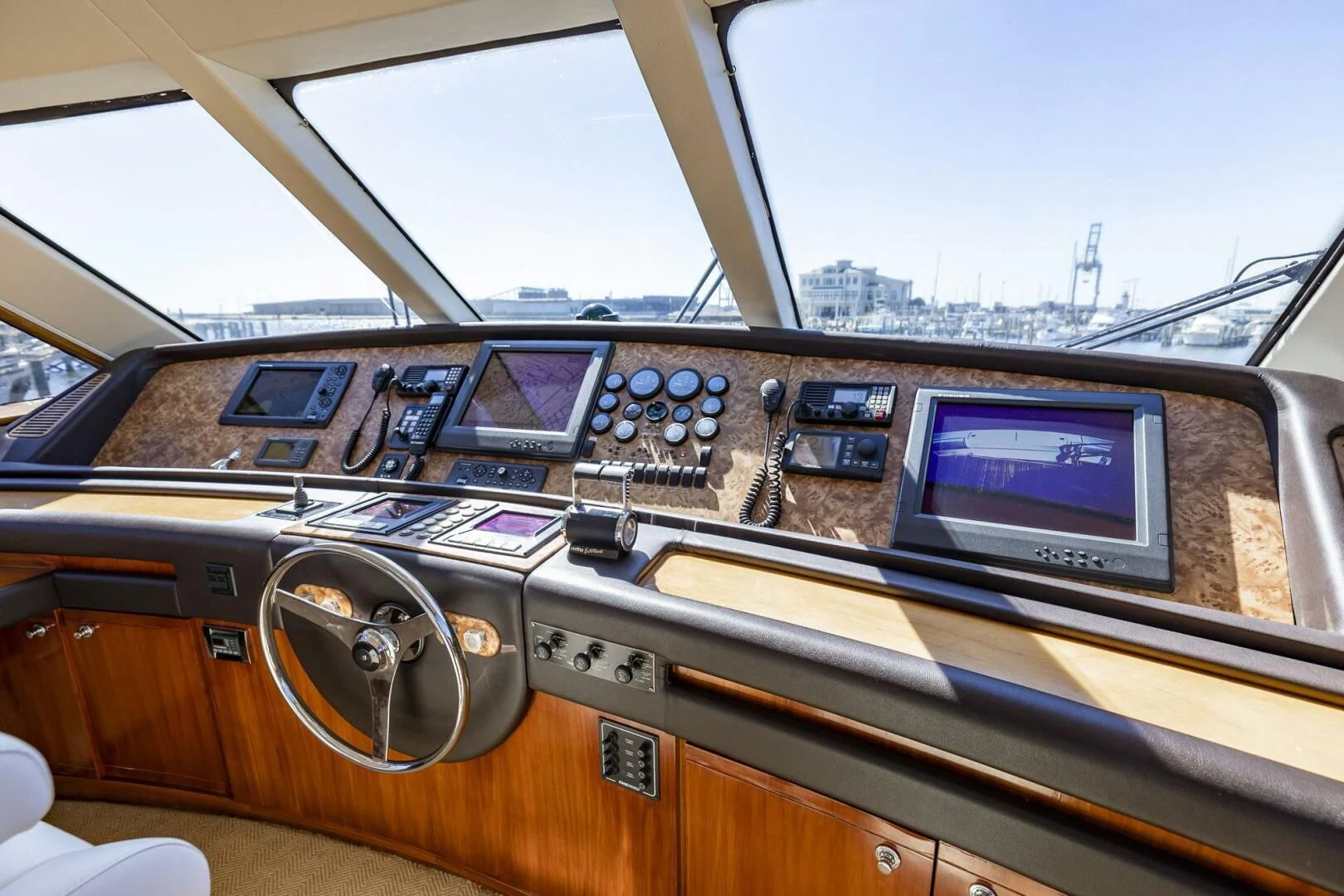 inside of a car aboard REEL BUSY Yacht for Sale