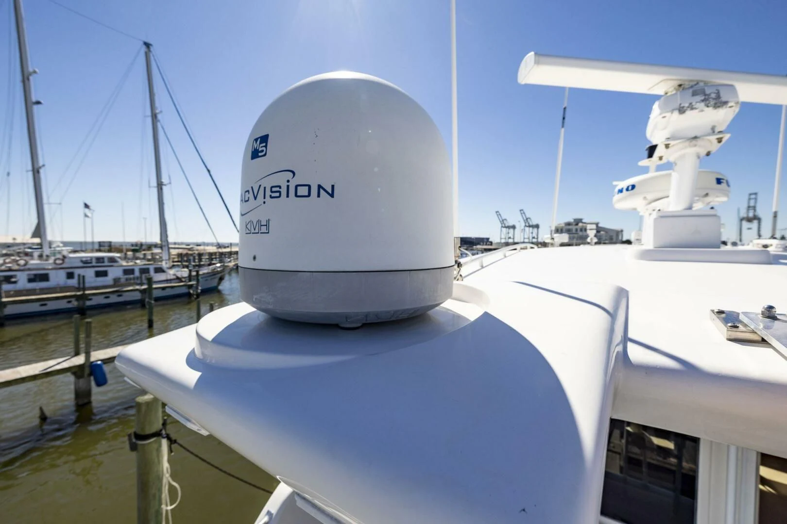 a white cylindrical object on a boat aboard REEL BUSY Yacht for Sale