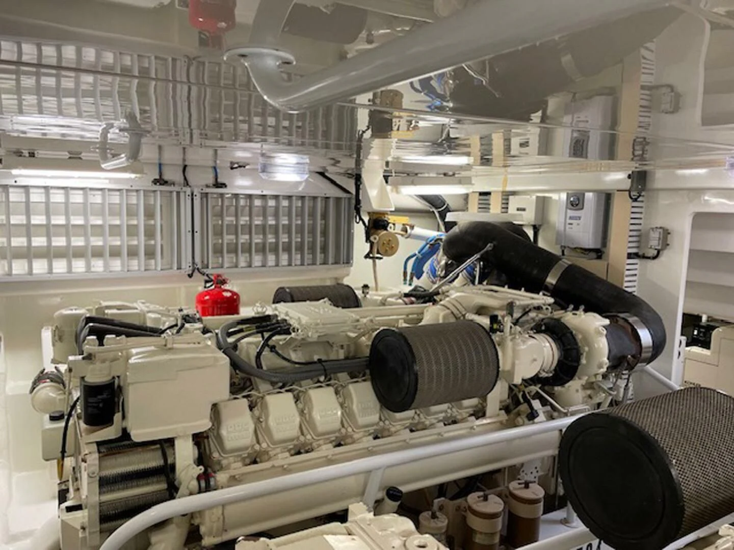 a large machine in a factory aboard REEL BUSY Yacht for Sale