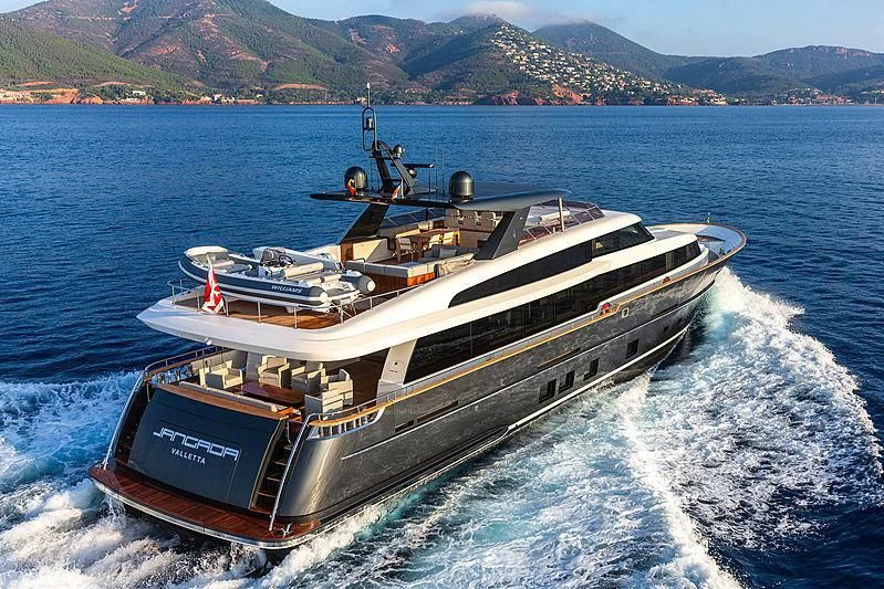 a boat on the water aboard JANGADA Yacht for Sale