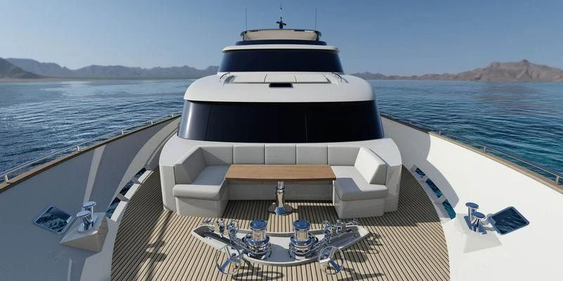a boat on a deck aboard JANGADA Yacht for Sale