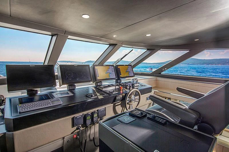 inside of a car aboard JANGADA Yacht for Sale