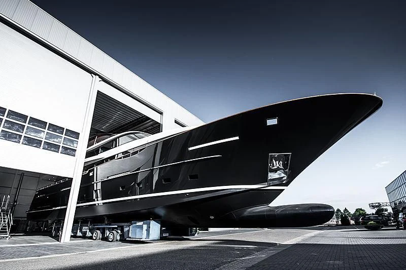 a large metal object outside of a building aboard JANGADA Yacht for Sale