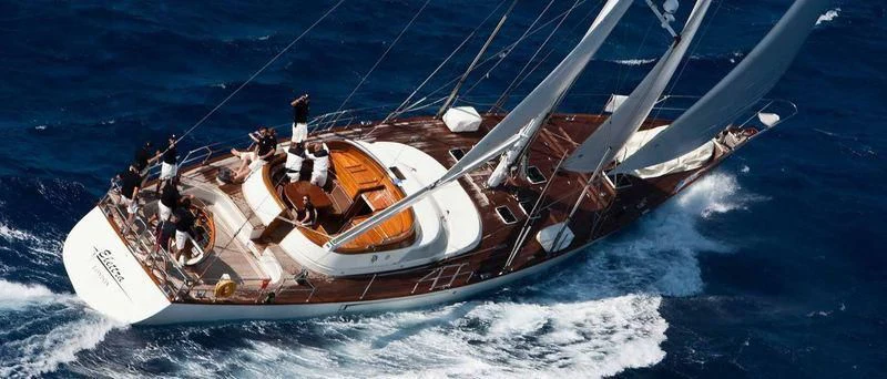 a boat on the water aboard ELETTRA Yacht for Sale