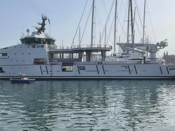 a group of boats in the water aboard WINGMAN Yacht for Sale