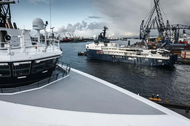 a group of boats on a dock aboard WINGMAN Yacht for Sale