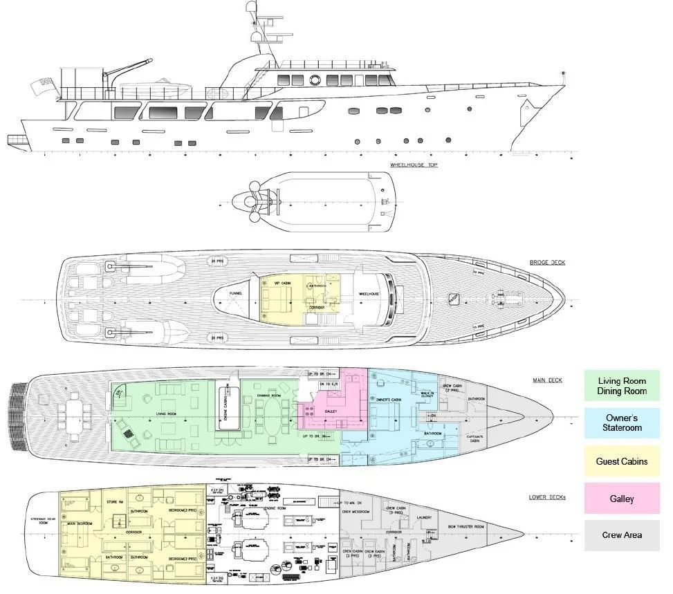 diagram aboard ARIONAS Yacht for Sale