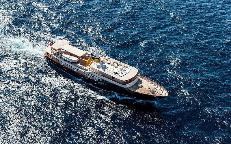a boat in the water aboard ARIONAS Yacht for Sale