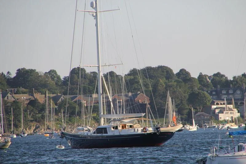 a sailboat in the water aboard NAKUPENDA Yacht for Sale