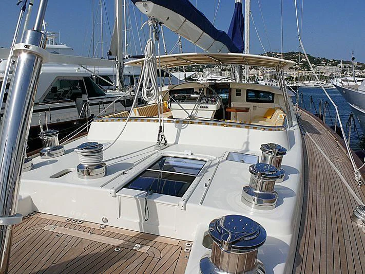 a boat docked at a pier aboard NAKUPENDA Yacht for Sale