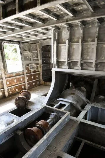 a room with machinery aboard TIME Yacht for Sale