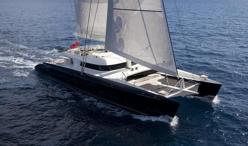 a boat in the water aboard HEMISPHERE Yacht for Sale
