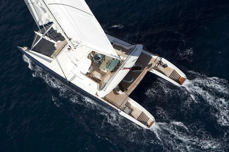 a house on a hill aboard HEMISPHERE Yacht for Sale