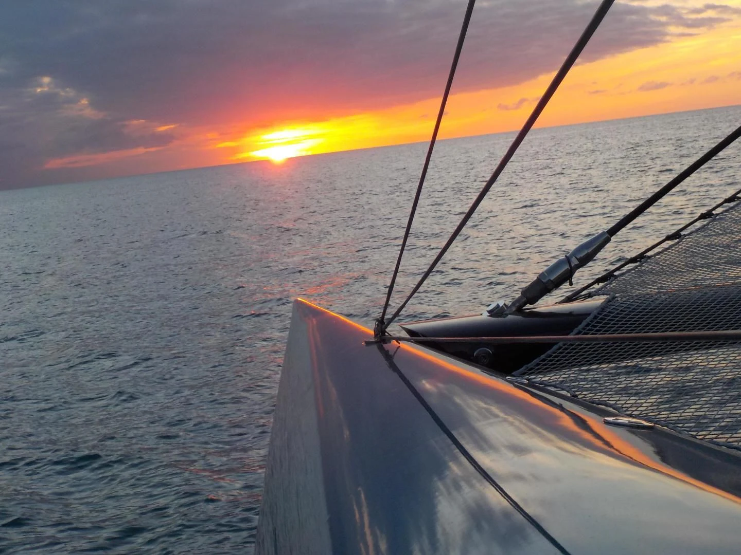 a boat on the water aboard MY CAT Yacht for Sale